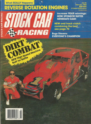 STOCK CAR RACING 1988 FEB - REVERSE V-8, Bugsy, Perrotte,Miller, Gahan, Waltrip*